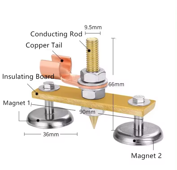 magnetic welding head clamp 4