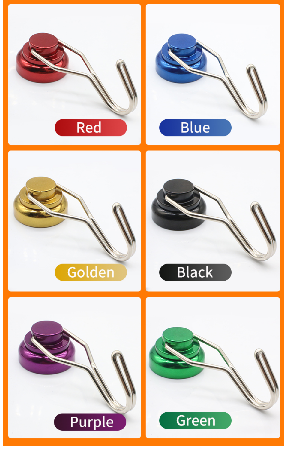 Color hooks magnetic 